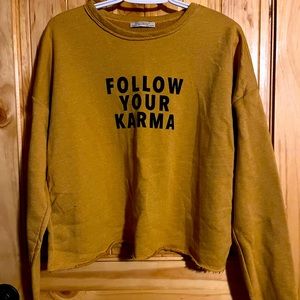 ZARA follow your karma oversized sweatshirt